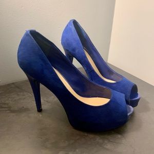 Guess Royal Blue Peep Toe Shoes (8)